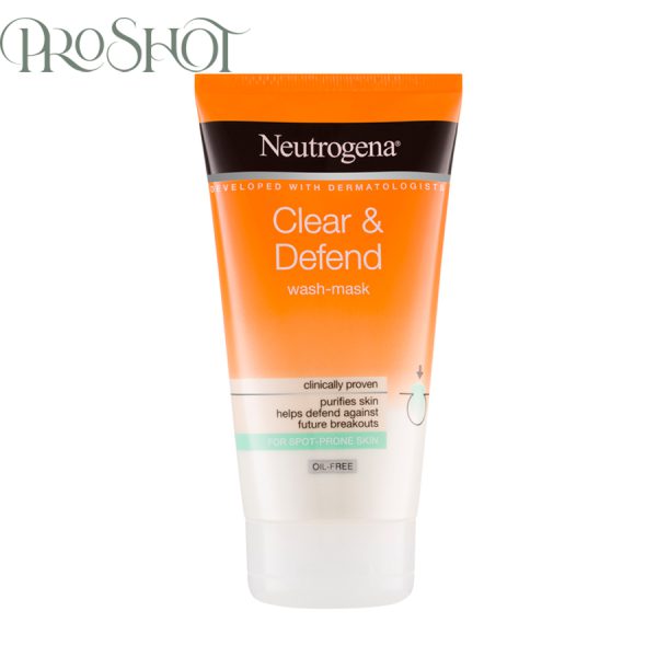 قیمت و خرید ماسک و شوینده ضد جوش نوتروژینا Neutrogena Clear & Defend Wash-Mask 150 ml