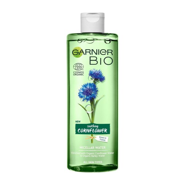 قیمت و خرید میسلار واتر پاک کننده آرایش گل گندم گارنیر Garnier Bio Soothing Cornflower Micellar Water for all skin