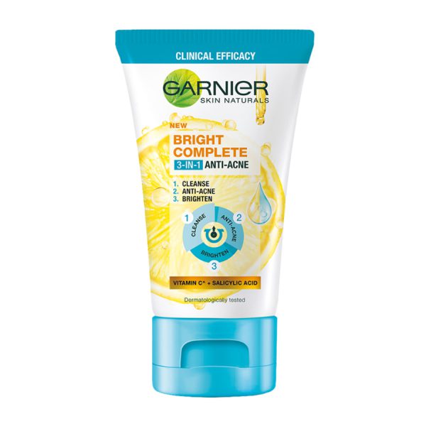 قیمت و خرید فوم شوینده سه کاره گارنیر GARNIER Bright Complete 3-in-1 Anti Acne Facial Wash