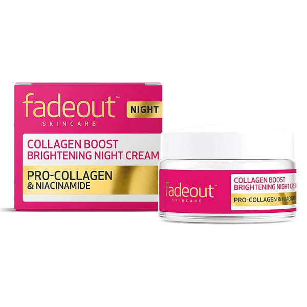 قیمت و خرید - کرم شب روشن کننده و کلاژن ساز فید اوت Fade Out Collagen Boost Night Cream Pro-Collagen & Niacinamide