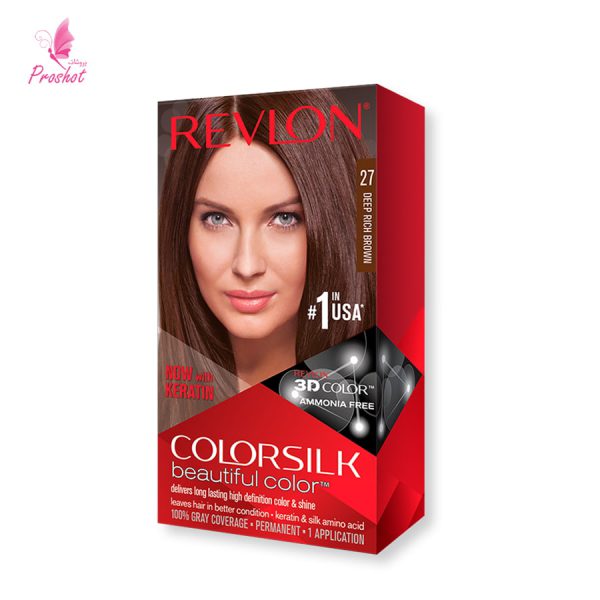 قیمت و خرید رنگ مو بدون آمونیاک رولون شماره27 Revlon Colorsilk Beautiful Hair Color 3D