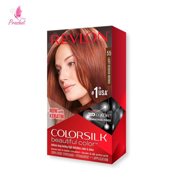 قیمت و خرید رنگ مو بدون آمونیاک رولون شماره 55 Revlon Colorsilk Beautiful Hair Color