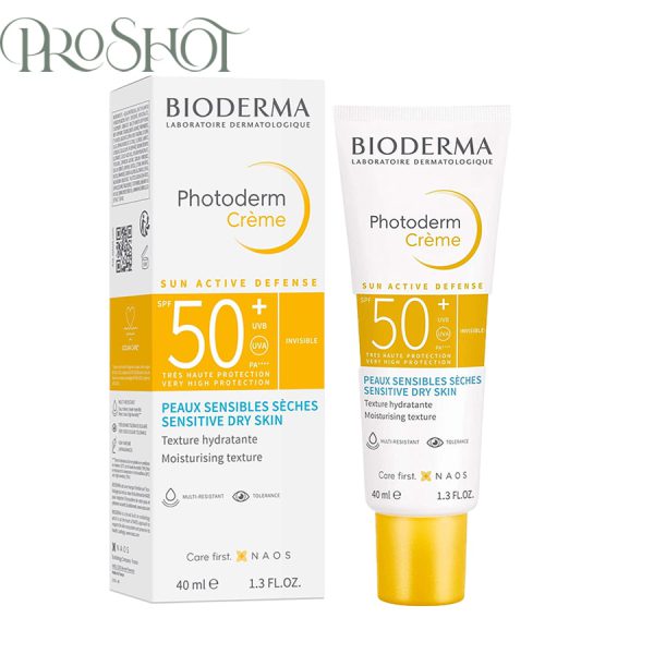 قیمت و خرید ضد آفتاب بی رنگ پوست خشک و حساس بایودرما Bioderma Photoderm Creme Spf 50 Sensitive Dry Skin