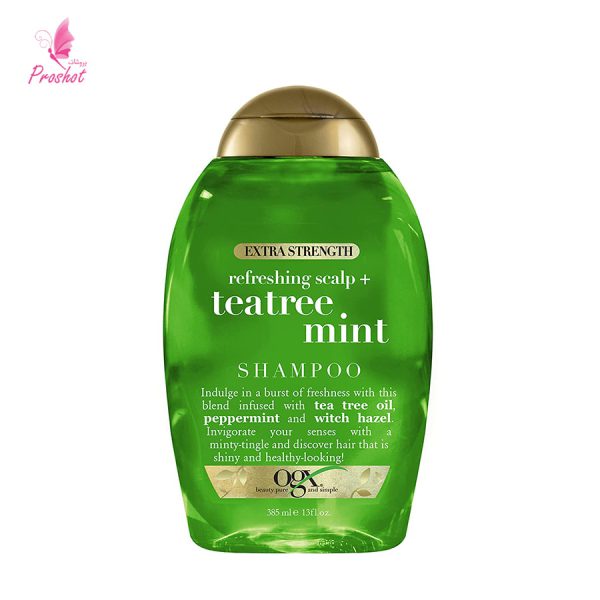 قیمت و خرید شامپو چای سبز و نعنا او جی ایکس OGX Extra Strength Refreshing Scalp Teatree Mint Shampoo
