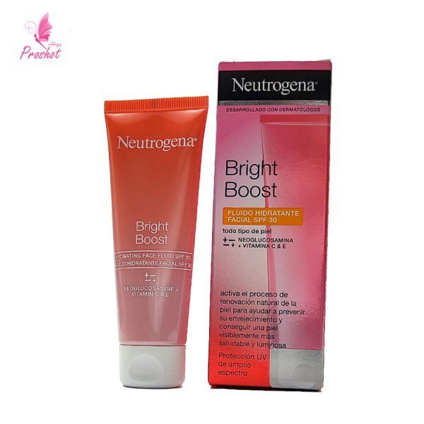 قیمت و خرید کرم ضد آفتاب روشن کننده SPF30 برایت بوست نوتروژینا Neutrogena Bright Boost Hydrating Face Fluid SPF30