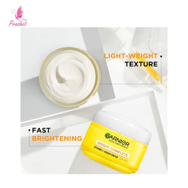 قیمت و خرید سرم کرم روشن کننده ویتامین سی گارنیر -1 Garnier Skin Naturals Light Complete Serum Cream