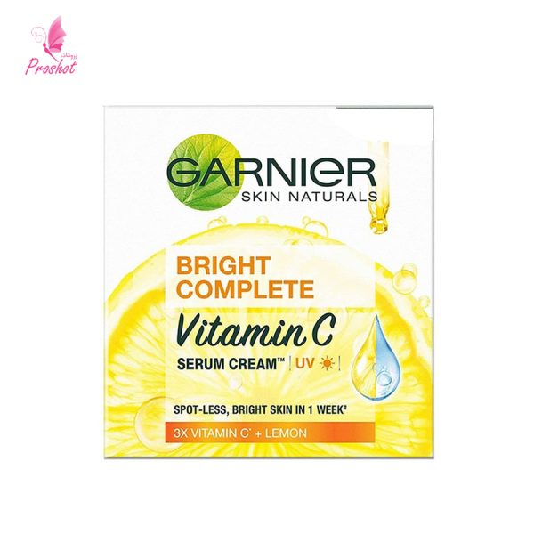 قیمت و خرید سرم کرم روشن کننده ویتامین سی گارنیر Garnier Skin Naturals Light Complete Serum Cream