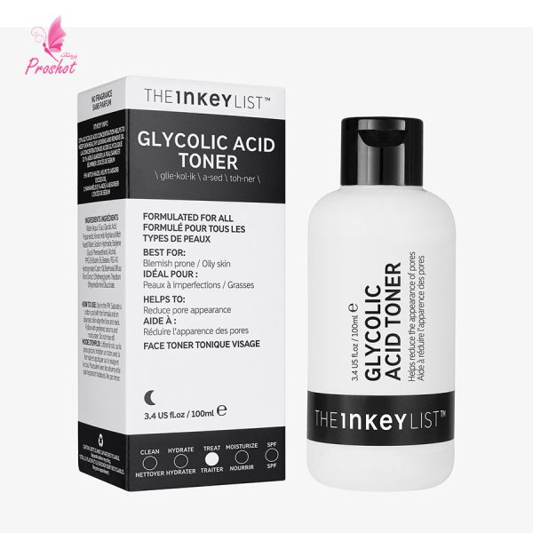 قیمت و خرید تونر لایه بردار و روشن کننده گلایکولیک اسید اینکی لیست The INKEY List 10% Glycolic Acid Toner