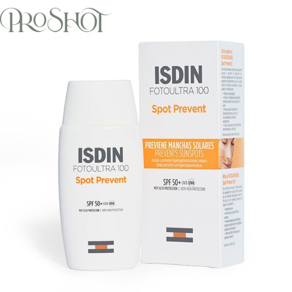 قیمت و خرید ضد آفتاب ضد لک بی رنگ SPF 50 ایزدین ISDIN Foto Ultra 100 Spot Prevent SPF 50 50ml