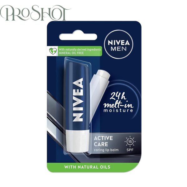 قیمت و خرید بالم لب مردانه نیوا NIVEA MEN Active Care Lip Balm 4.8g