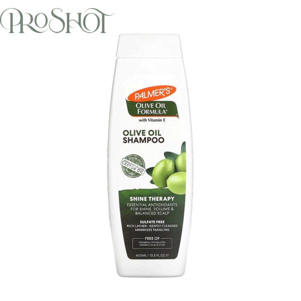 قیمت و خرید شامپو درخشان کننده و حجم دهنده زیتون پالمرز Palmers Olive Oil Formula Shine Therapy Shampoo 400ml